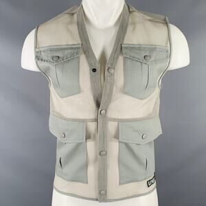 U.P.W.W. Size XS Grey Orange Mesh Polyurethane Utility Vest